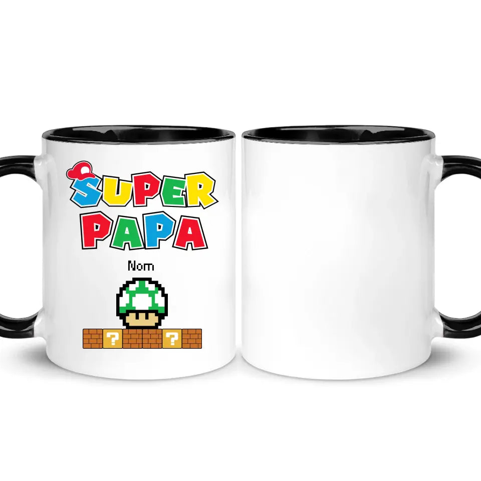 Tasse personnalisée pour Papa | Cadeau personnalisé pour Son Père | Super Papa