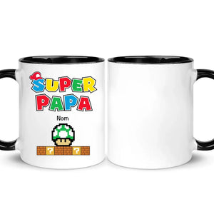 Tasse personnalisée pour Papa | Cadeau personnalisé pour Son Père | Super Papa