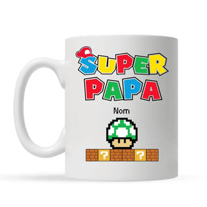 Tasse personnalisée pour Papa | Cadeau personnalisé pour Son Père | Super Papa