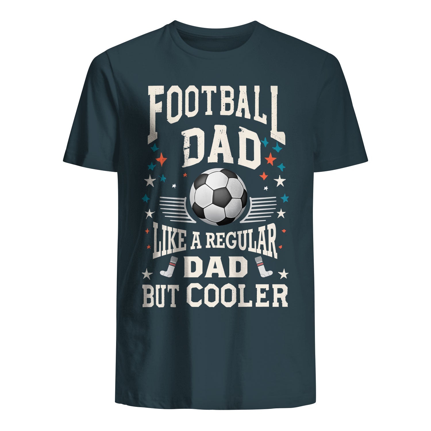 T-paita isälle - Jalkapalloisä kuin tavallinen isä, mutta siistimpi 2