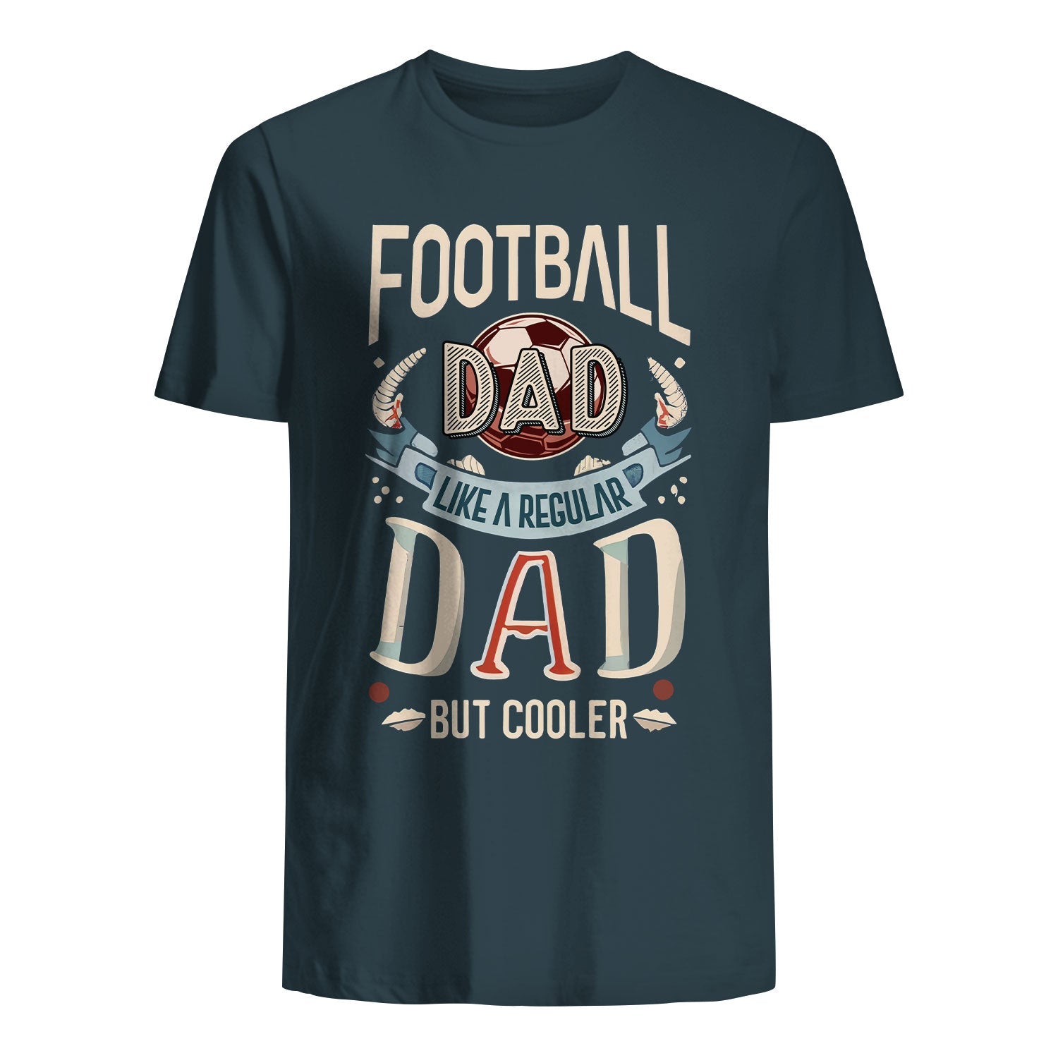 T-paita isälle - Jalkapallo-isä kuin tavallinen isä, mutta siistimpi 1